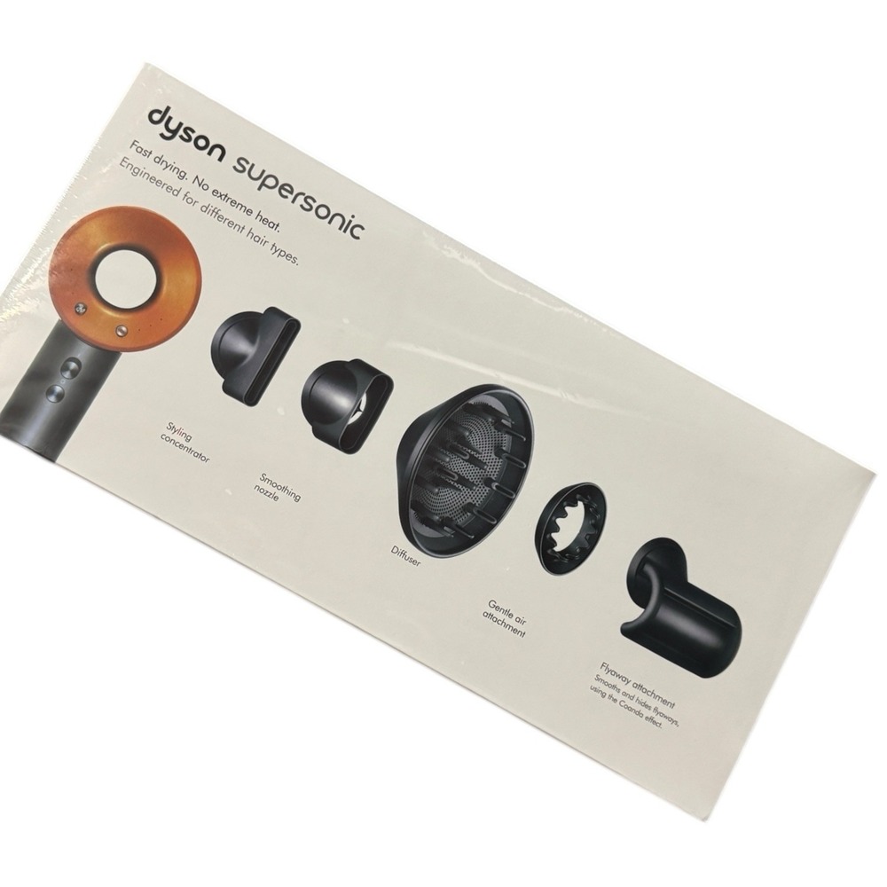Dyson Supersonic Hair Dryer HD08 Copper/Nickel 5‎ Attachments Brand New Sealed